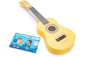 New Classic Toys - 10343 - Musikinstrument - Spielzeug Holzgitarre - Gelb
