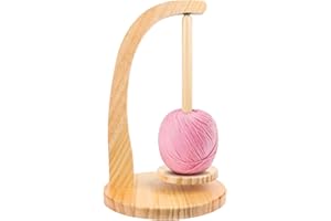 BOHRMA Wool Unwinder, Rotating Magnetic Wool Ball Holder, Yarn Winder Yarn Roll Holder, Wool Unwinder, Wooden Wool Holder, Wool Rewinder, Wool Unwinder, Wooden Ball Bearing for Crochet, Knitting Accessories