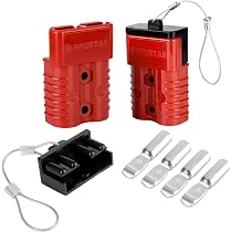 Spurtar 2 Stuks 50A Batterij Quick Disconnect Plug – 6 Gauge Kabelboom Voor 12-36V, Snelkoppeling Voor Lier, Aanhanger, ATV En Meer