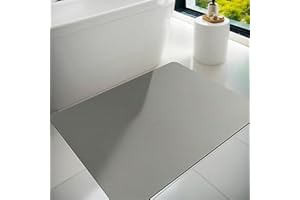 Dolic Tapis de Bain Tapis Salle de Bain en Caoutchouc, Anti-Dérapant, Fin, Absorbant, Séchage Rapide, Résistant aux Taches pour Sol de Salle de Bain, Baignoire et Douche - Usage Intérieur et Extérieur