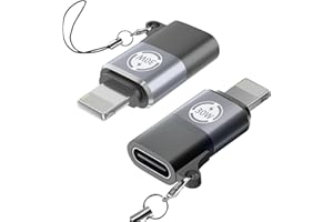 LIAOAN Lightning auf USB C Adapter, PD30W Schnellladeadapter, geeignet für IOS auf USB C Adapter (Set von 2), unterstützt Keine Kopfhörer