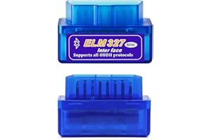 AUELEK OBD2 Diagnostic,Scanner OBD2,Bluetooth OBD2 V1.5 ElM327 Lecteur de Code de Voiture,Outil d'analyse de Diagnostic Automatique Adaptateur OBDII,Plug and Play,Compatible avec Android,iOS, Windows