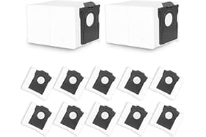 Liveryde 12 Sacs à poussière compatibles avec Dreame X40 X50 L40 L40s Pro Ultra / D10 Plus Gen 2 / L10s Ultra Gen 2 / L10s Pro Ultra Heat / L10s Plus, pour Mova E30 / P50 Pro Ultra (PAS pour D10 Plus)
