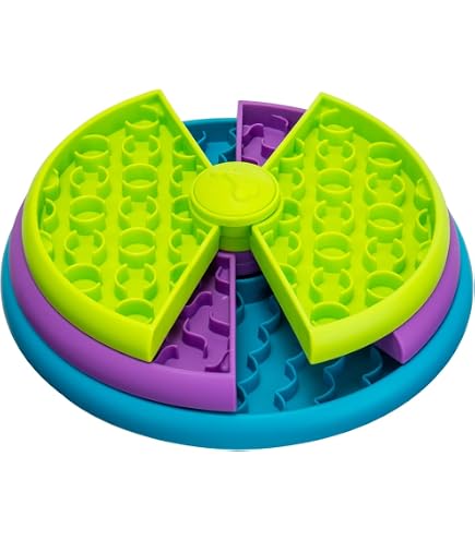 Puzzle Feeder Hund – Slow Feeder Napf Für Trocken- & Nassfutter, 24,9 Cm, Blau, Verlangsamt Das Fressen
