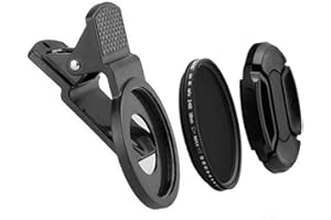 LANMEI Handy-Kamerafilter, 37-mm-ND2- bis 400-Fotokamera-ND-Filter mit neutraler Dichte, einstellbares Handy-Kameraobjektiv-Filter-Kit für fast alle Smartphones