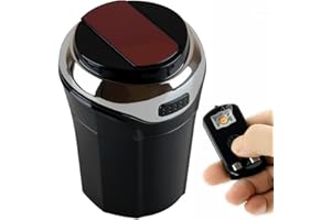 VECHKOM Posacenere Auto Staccabile Accendisigari con luce LED Blu Senza Fumo per Veicolo Camion SUV Ufficio Casa