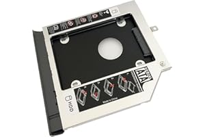 NIGUDEYANG mit Bezel Frontabdeckung 2nd HDD SSD Festplatte Optischer Rahmen Caddy Adapter für Lenovo ideapad 320 330 520 mit Blende Frontblende Frontplatte Metall Halterung Halter