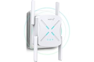 PHAVN Répéteur WiFi 6 Puissant AX1800 Mbps Amplificateur WiFi Puissant avec Port Ethernet Gigabit, Booster WiFi Double Bande 5G & 2.4G WiFi Extender Couvre jusqu'à 170m², Compatible avec Tous Les Routeurs