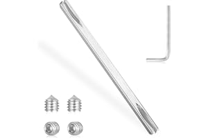 LULUXINXIN Vierkantstift 8mm x150mm für Türklinke, Vierkant für Türgriff Spindelstange, Drückerstift Vierkantstift für Türgriffe Türschloss Innentür Befestigungsstift Türgriff Stahl,mit 1 Schlüssel,4 Schrauben