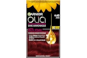 L'OREAL PARIS Garnier Coloration Permanente - Sans Ammoniaque - Aux Huiles Naturelles de Fleurs - Rouge Intense (6.60)