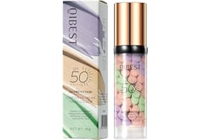 HQDA 3-in-1 Face Primer with SPF 50 – Colour Corrector & Pore Minimiser, Long-Lasting Hydrating Primer for Smoother Skin, Oil Control & Tone Correction Makeup Base