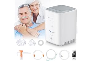 RINRI Concentrador de oxígeno, 93% (± 3%) Alta Pureza 1-7L / min Generador de oxígeno, inteligente ajustable máquina de oxígeno para uso doméstico,para uso doméstico y de oficina