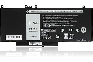 ASKC 51WH G5M10 Laptop Battery for Dell Latitude E5450 E5550 Notebook 15.6" Series 8V5GX R9XM9 WYJC2 1KY05 7.4V 4-Cell