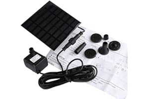 EMEBAY - Pompe Solaire Améliorée Miniature 7V Pompe Solaire Fontaine de Jardin Bassin pour Hauteur Cycle de l'eau Étang Fontaine d'eau Maximale 95cm