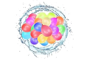 MAKENLUG 111 Piece Water balloons,3 bundles with 37 water balloons each,Rapid fill self-sealing water balloons, Very suitable for beach, outdoor party activities (Random Color)