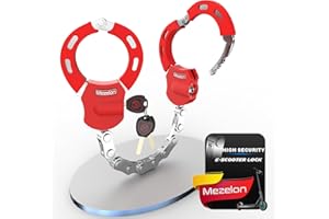 MEZELON Antifurto Bici | Antifurto Monopattino Elettrico, Catena Lucchetto (4 Colori) Ideali per Biciclette, Scooter Elettrico, Moto