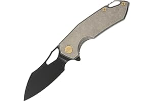 FerraMonster Taschenmesser Klappmesser Outdoor Messer Survival Messer EDC Einhandmesser mit Taschenclip, Tasche - M390 Stahl, Griff mit Titan - Männer Geschenk (Bronze)