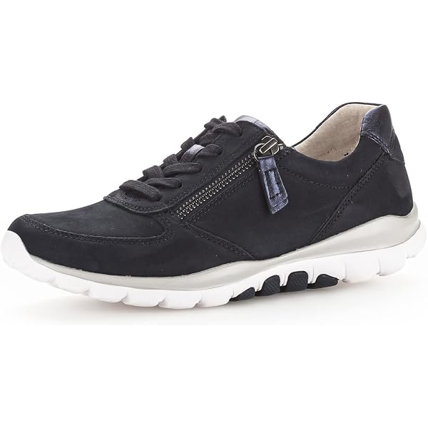 Gabor Women's Rollingsoft Derby Shoes - Nightblue Casual Trainers With Platform Sole