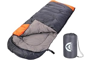 SWTMERRY- Sleeping Bag 3-4 Seasons (Summer, Spring, Fall, Winter) Warm & Cool Weather - Lightweight,Waterproof Indoor & Outdoor Use for Kids, Teens & Adults for Hiking, Backpacking and Camping