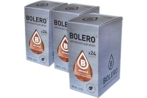 GENERIC SET 72 BOLERO DA 3 GRAMMI ALMOND Preparato istantaneo per Bevande con Stevia e Vitamina C e Senza Zucchero