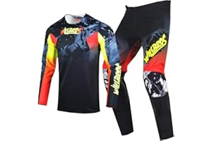 Willbros Hombre Pantalones de Jersey Camiseta de Motocross MX Traje Todoterreno Bicicleta Enduro Partido Mujeres MTB BMX Adultos