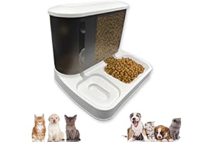 doepeBAE 2-in-1 Automatischer Futter- und Wasserspender für Haustiere,Schwerkraft-Wassernapf Futterspender Katzen Trockenfutter, für kleine und mittelgroße Hunde,Kätzchen (Weiß)