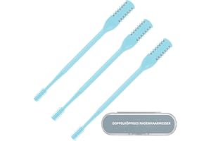 SUGFAY Tondeuse à poils de nez,3 PCS Double Extrémité Épiler Pour Les poils de Nez,360 Degrés Pour Nettoyer Les poils De Nez,Couper et Nettoyer Les Narines Avec Cette Tondeuse à Nez Améliorée