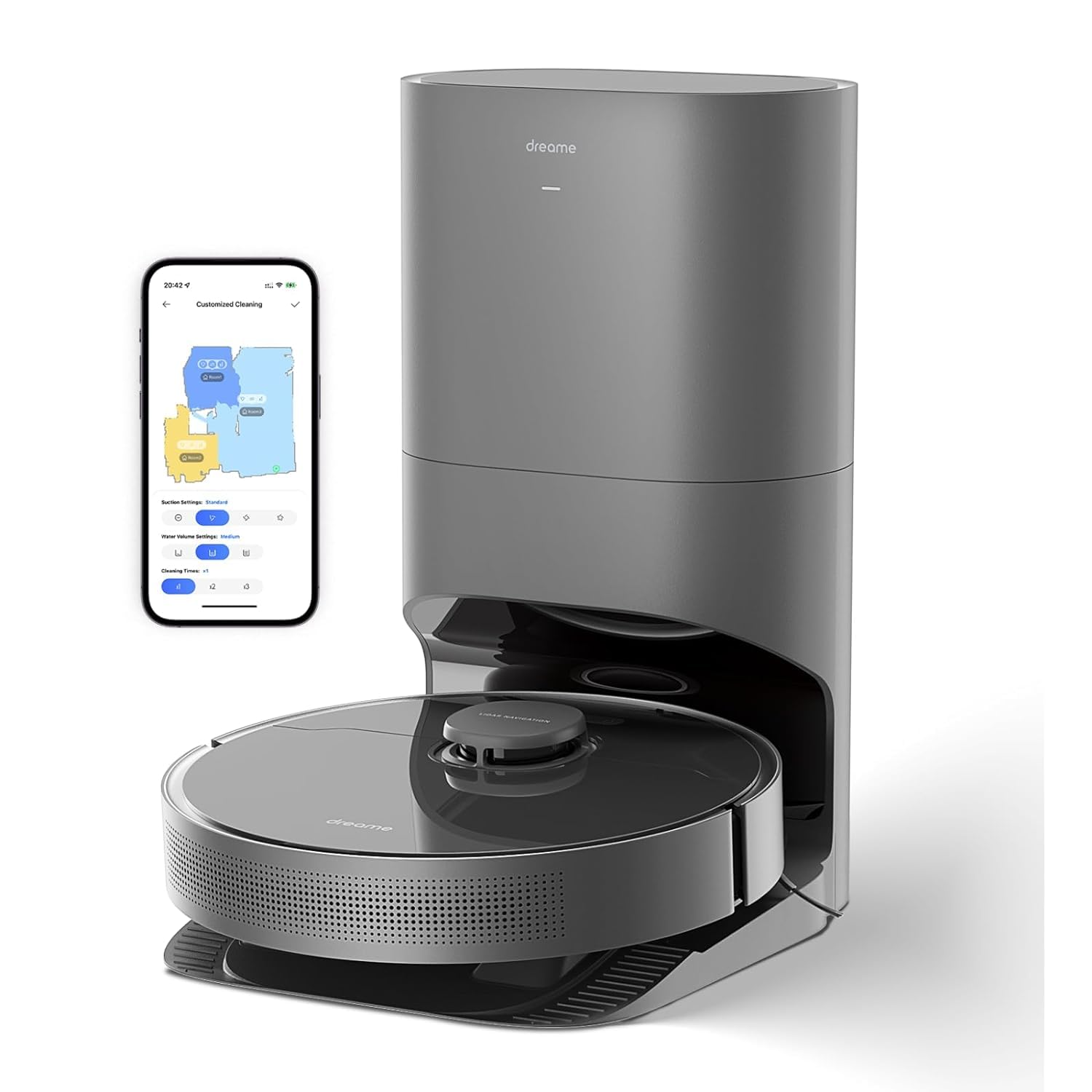 Dreame D10s Plus Robot Vacuum and Mop Combo: Ultimate Pet Hair Solution with Self-Emptying, Powerful Suction, and Long-lasting Runtime!