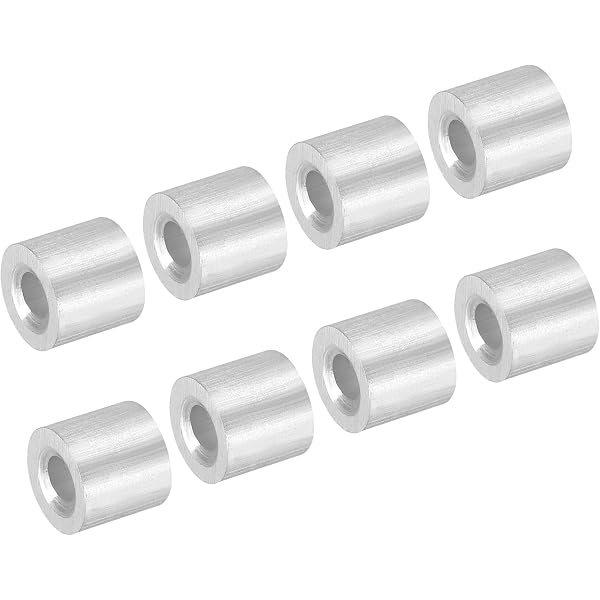 100 Pezzi Manicotti In Alluminio, Ghiere Per Cavi Metallici In Alluminio Clip A Crimpare In Alluminio Con Doppie Estremita Per Cavi Metallici Cavo Per Aeromobili Argento 15 Mm 006 Pollici 86966846