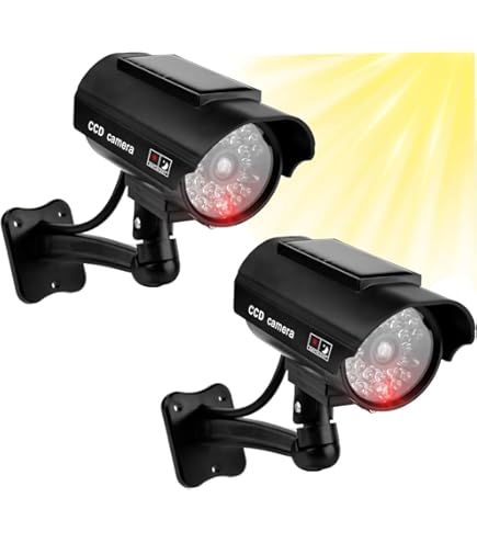 Relaxdays dummy beveiligingscamera, voor binnen en buiten, voor wandmontage, nepcamera, camera nep, zilver