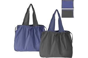 GFYFYZ Bolsas de compras plegables resistentes y reutilizables mochila de cordón en tejido de nylon Oxford 210T - ¡Soporta más de 50 libras de peso