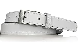 almela | Cinturón mujer estrecho | Piel legitima | 2,5 cm de ancho - 25 mm | Fino - Cuero | Correa mujer | Cinto mujer | Hebilla plata | Woman leather belt