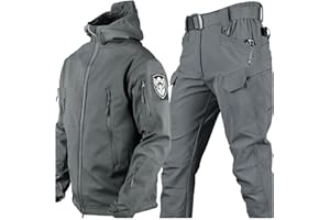 VBVARV Uniformes Tácticos Hombres, Conjuntos Traje Combate Militar Impermeable Ejército, Chaqueta Softshell Camuflaje, Pantalones, Ropa Caza