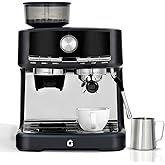RBFGYIOP Semi-automatic Espresso Coffee Maker 15 Bars &ndash; Built-in Grinder 30 Levels Milk Frother 58 mm Water Tank 1.5 L Easy C
