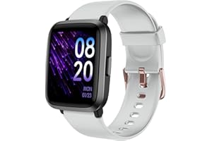 ASIAMENG Smartwatch Uomo Donna Saturimetro Pressione Sanguigna Orologio Fitness Sportivo Contapassi Cardiofrequenzimetro da polso Impermeabile IP68 Conta Calorie Corsa Multisport per Android iOS