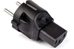 Prometeo Electronics Adattatore convertitore spina da Schuko maschio a presa femmina IEC320 C13 16A 250V per UPS - Cavi alimentazione - gruppi continuità