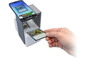 Scanstand för otärmade kort i standardstorlek – grå, telefonhållare och samlarkortränna, ManaBox och Magic TCG-skanner apptil
