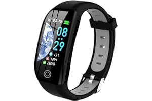 Tipmant Smartwatch Donna Uomo, Orologio Smartwatch Donna Uomo Cardiofrequenzimetro da Polso Impermeabile IP68 con Contapassi, SpO2, Sonno, Notifiche Messaggi, Orologio Fitness per iOS Android