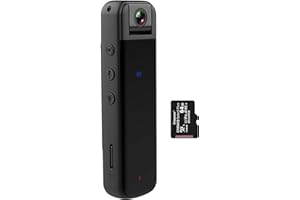 Recall Personal Body Camera Mini Pen 1080P HD BodyCam Small Pocket Body Camera with Audio and 16GB or 32GB Micro SD Card… (Recall ONE WIFI 64GB)