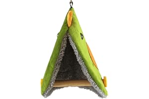 PLUSHCEWT Winter Warm Hanging Birds Nest,Budgie Bed,Parrot Bed,Parrot Hammock,Plush Hanging Birds Nest,Tent Parrot,Bird Parrot Hammock Nest for Hamster Parrot Macaw Budgies Cockatiels