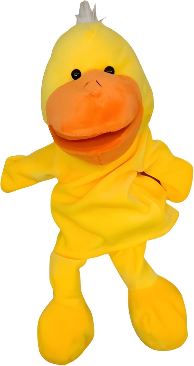 Proumhang Marionetas De Mano De Cuerpo Completo para Niños,Animal Títeres de Mano Granja Títeres Juguetes Set,Juguetes de Peluche con Boca Abierta Móvil,Regalos para Niños y Niñas 35cm Pato