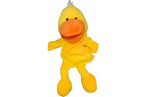 Proumhang Hand Puppets With Full Body for Kids,Animal Hand Puppets Farm Theme Puppets Toys Set,Plush Pretend Toys Zoo Friends Puppet Theatre with Movable Open Mouth,35cm,Duck