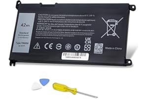 ZJWDATG 42Wh YRDD6 Laptop Battery Compatible With Dell Inspiron 15 3582 3583 P75F 3593 5598 5582 7586 14 3493 5481 P93G 5482 5485 5491 5482 2-in-1 5493 17 3793 Vostro 5481 5590 1VX1H VM732 Etc