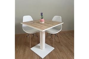 GENERICO TAVOLO BAR | BISTROT | RISTORANTE QUADRATO CON PIEDE CENTRALE 60/70/80 cm colori assortiti (ASPEN OAK 80X80)