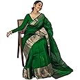 Satrani Women'S Organza Jacquard Border Saree With Unstitched Blouse Piece
