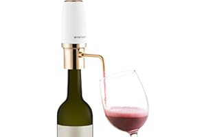 WIWONEY Aeratore e versatore elettrico di vino, decanter per vino elettrico, dosatore ricaricabile con cavo micro USB