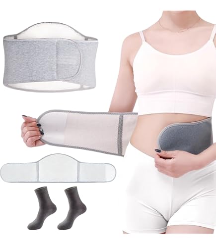 Fascia elastica unisex per addominali, in cashmere lavorata a maglia, supporto lombare termico per stomaco, rene, fascia in vita da donna post-partum per recupero chirurgico