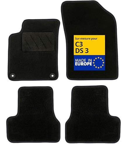 Tappetino Auto Antiscivolo Per CITROËN C3 (2009-2016) - Lato Guida Con Bordino Nero - Foto 6