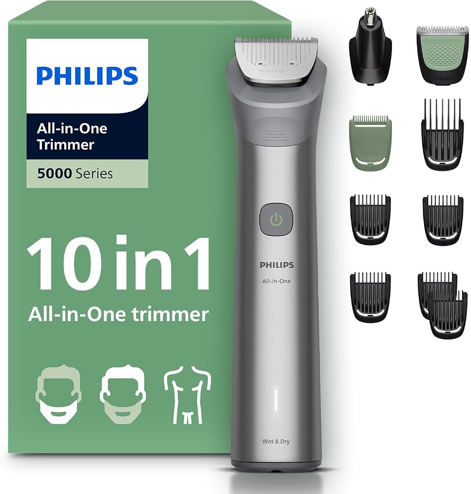 Philips 5000Serisi 10in1, Erkek Bakım Seti,Yüz/Saç/Vücut/Sakal Tıraş Makinesi, Islak&Kuru, MG5922/15