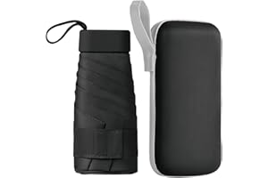 OHHXGK Mini Regenschirm, Regenschirm Klein UV Faltender, Schutz vor Wind und Regen Perfekt für Den Täglichen Pendlerverkehr, Reisen und Geschäftsreisen, Geeignet für Männer und Frauen